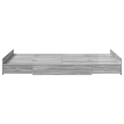 Opslagbed Frame Grijs Sonoma met lade Grijs sonoma 120 x 190 cm