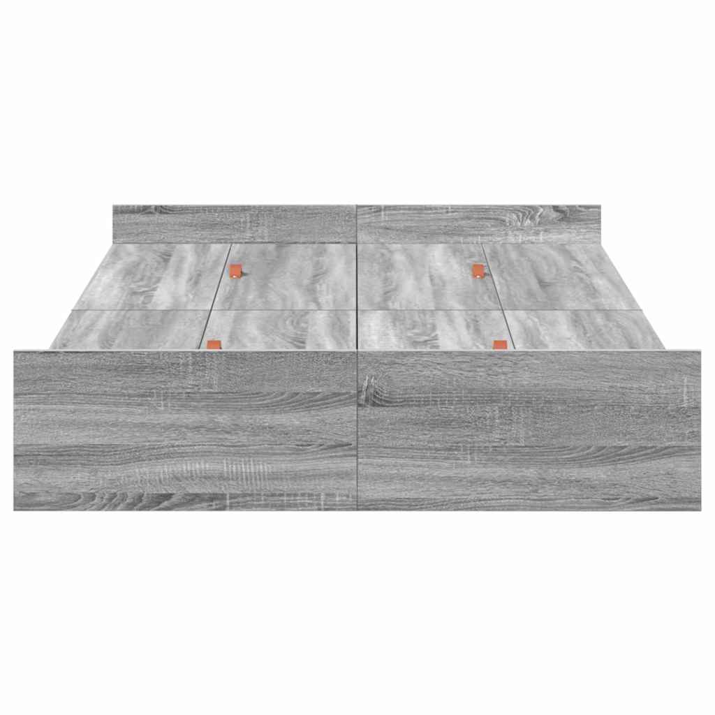 Opslagbed Frame Grijs Sonoma met lade Grijs sonoma 120 x 190 cm
