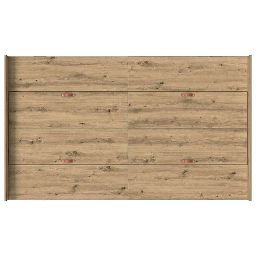 Opbergbedframe met lade artisanaal eikenkleurig 120 x 190 cm