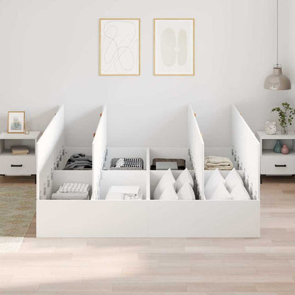 Opbergbedframe met opslag Wit 180 x 200 cm Hout