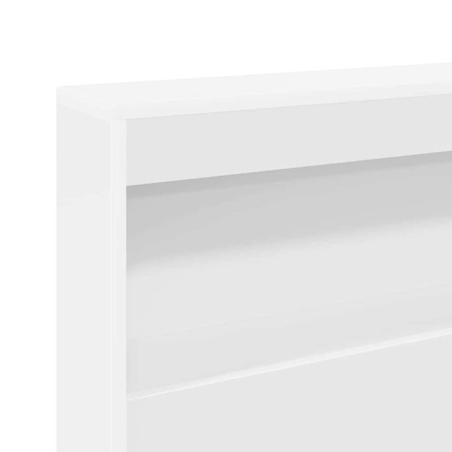 Opberghoofdbord met plank met hoofdeinde met opslag Wit 100 cm MDF