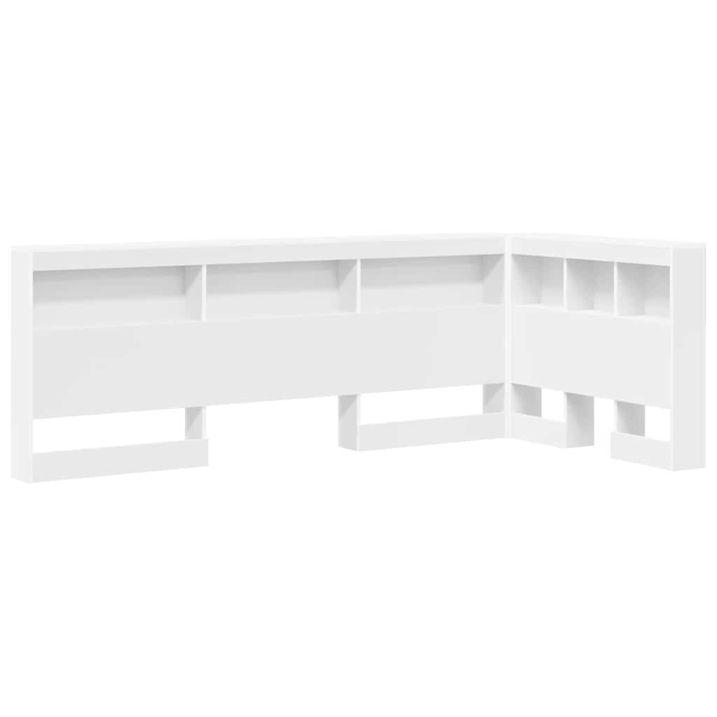 Opberghoofdbord met plank met hoofdeinde met opslag Wit 100 cm MDF