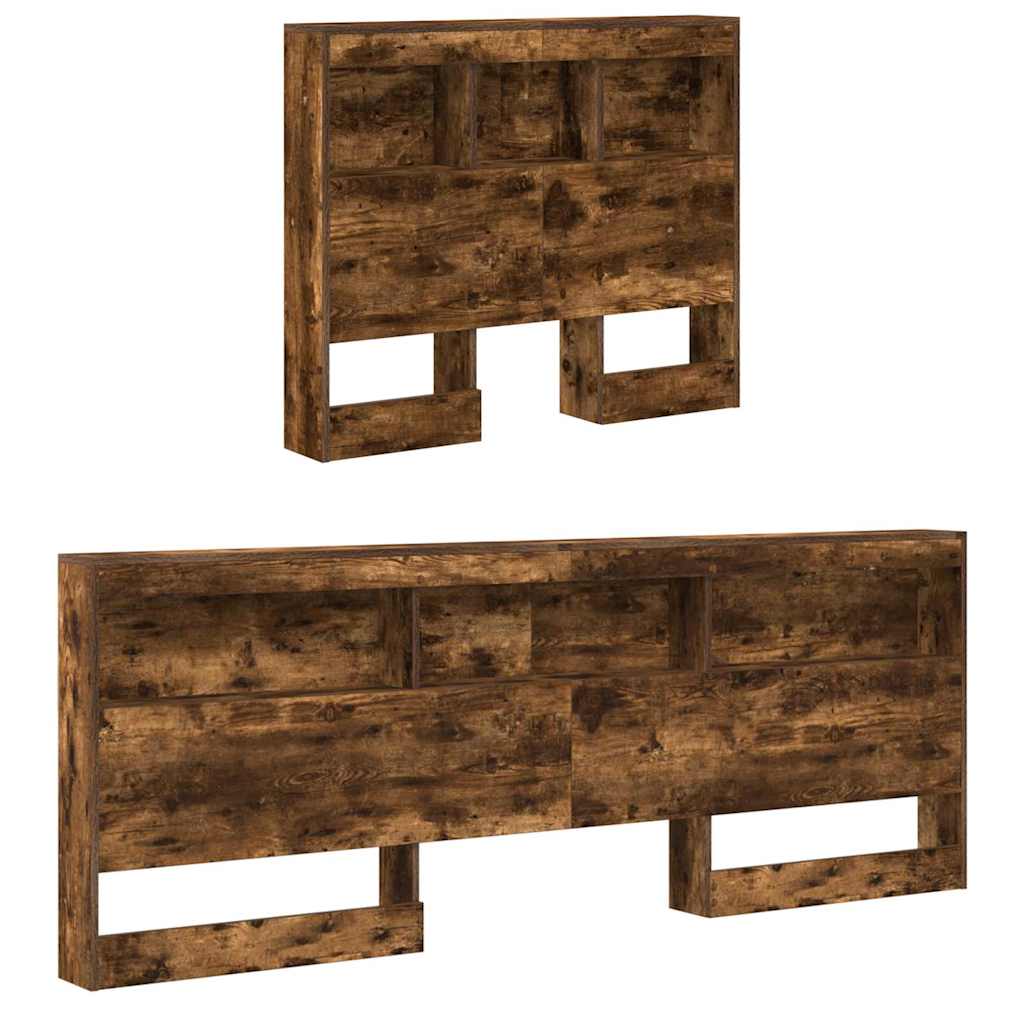 Opberghoofdbord Met Plank 100 Cm Bewerkt Hout 100 x 200 cm