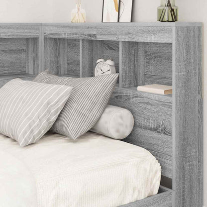 Opberghoofdbord Met Plank 100 Cm Bewerkt Hout 100 x 200 cm