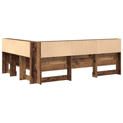 Opberghoofdbord Oud Hout Bewerkt hout
