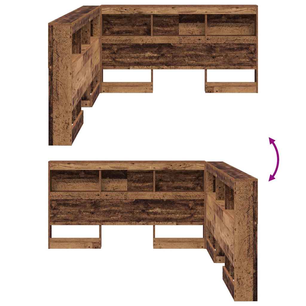 Opberghoofdbord Oud Hout Bewerkt hout