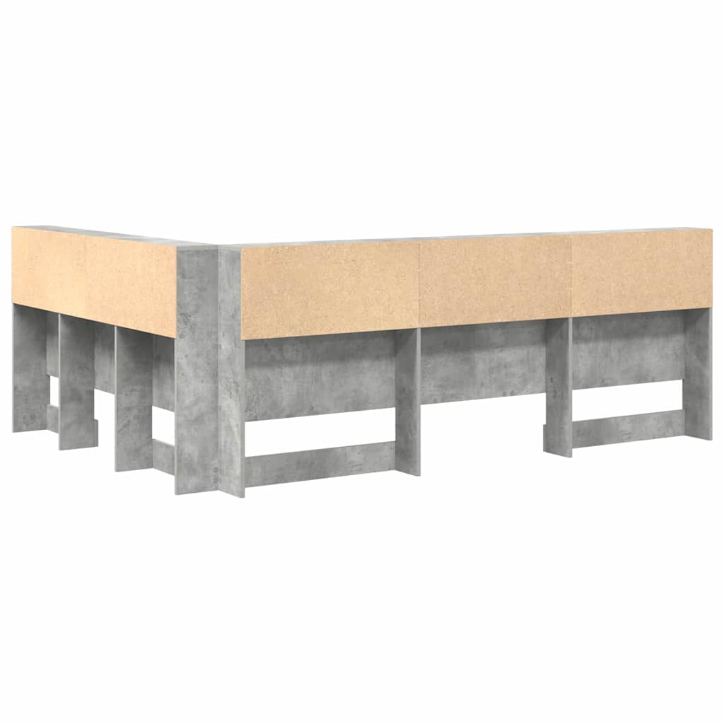 Opberghoofdbord Met Plank 160 Cm Bewerkt Hout 160 x 200 cm