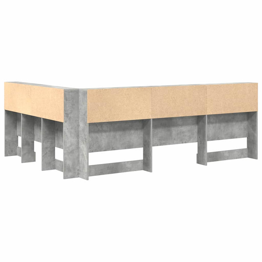 Opberghoofdbord Met Plank 160 Cm Bewerkt Hout 160 x 200 cm