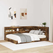 Opberghoofdbord 160x200 cm gerookt eiken