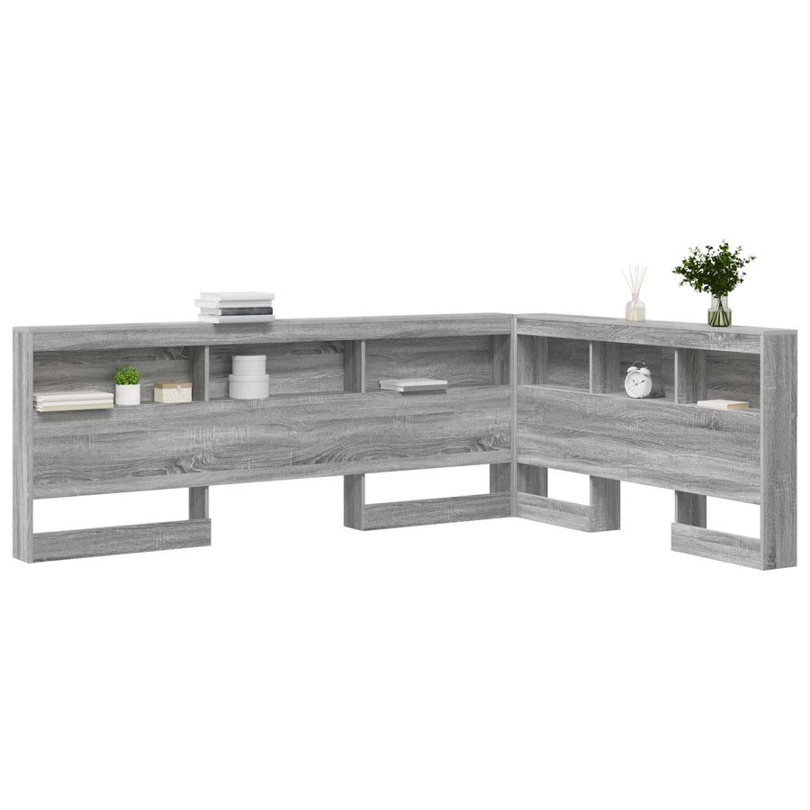 Opberghoofdbord Met Plank 160 Cm Bewerkt Hout 160 x 200 cm