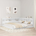 Opberghoofdbord 180 cm wit bewerkt hout