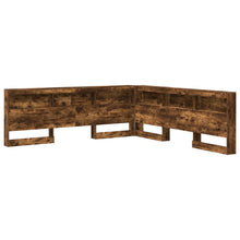 Opberghoofdbord met plank Gerookt eiken 180 cm Bewerkt hout