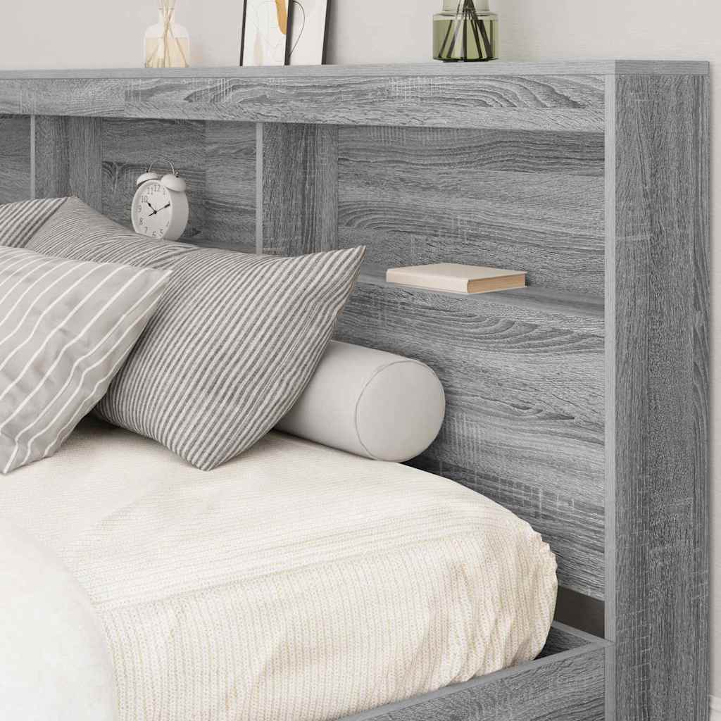 Opberghoofdbord Met Plank 180 Cm Bewerkt Hout 180 x 200 cm