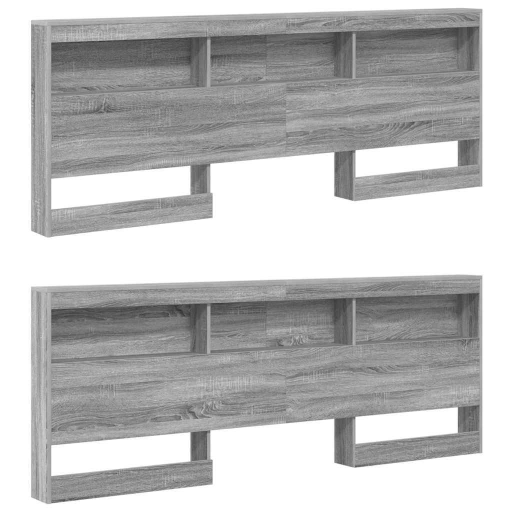 Opberghoofdbord Met Plank 180 Cm Bewerkt Hout 180 x 200 cm