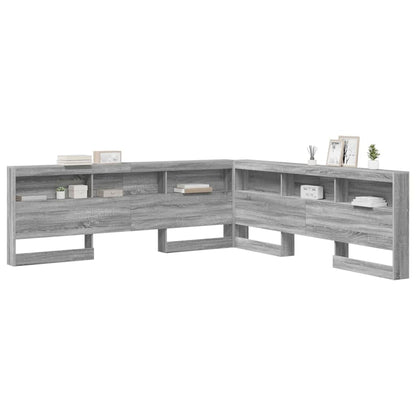 Opberghoofdbord Met Plank 180 Cm Bewerkt Hout 180 x 200 cm