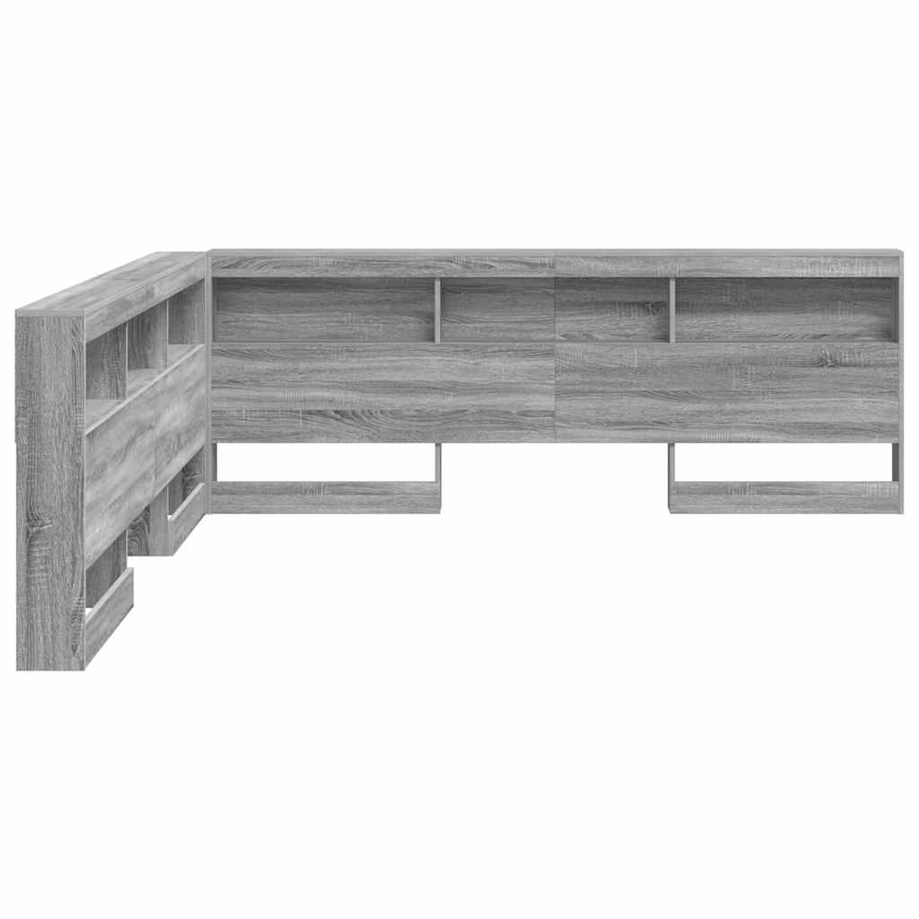 Opberghoofdbord Met Plank 180 Cm Bewerkt Hout 180 x 200 cm