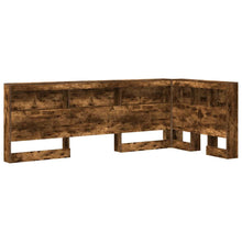 Opberghoofdbord met plank met hoofdeinde met opslag Gerookt eiken 90 cm Bewerkt hout