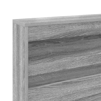 Opberghoofdbord met plank met hoofdeinde met opslag Grijs sonoma 90 cm Bewerkt hout