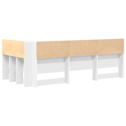 Opberghoofdbord Met Plank Met Hoofdeinde Wit 75 Cm Bewerkt Hout