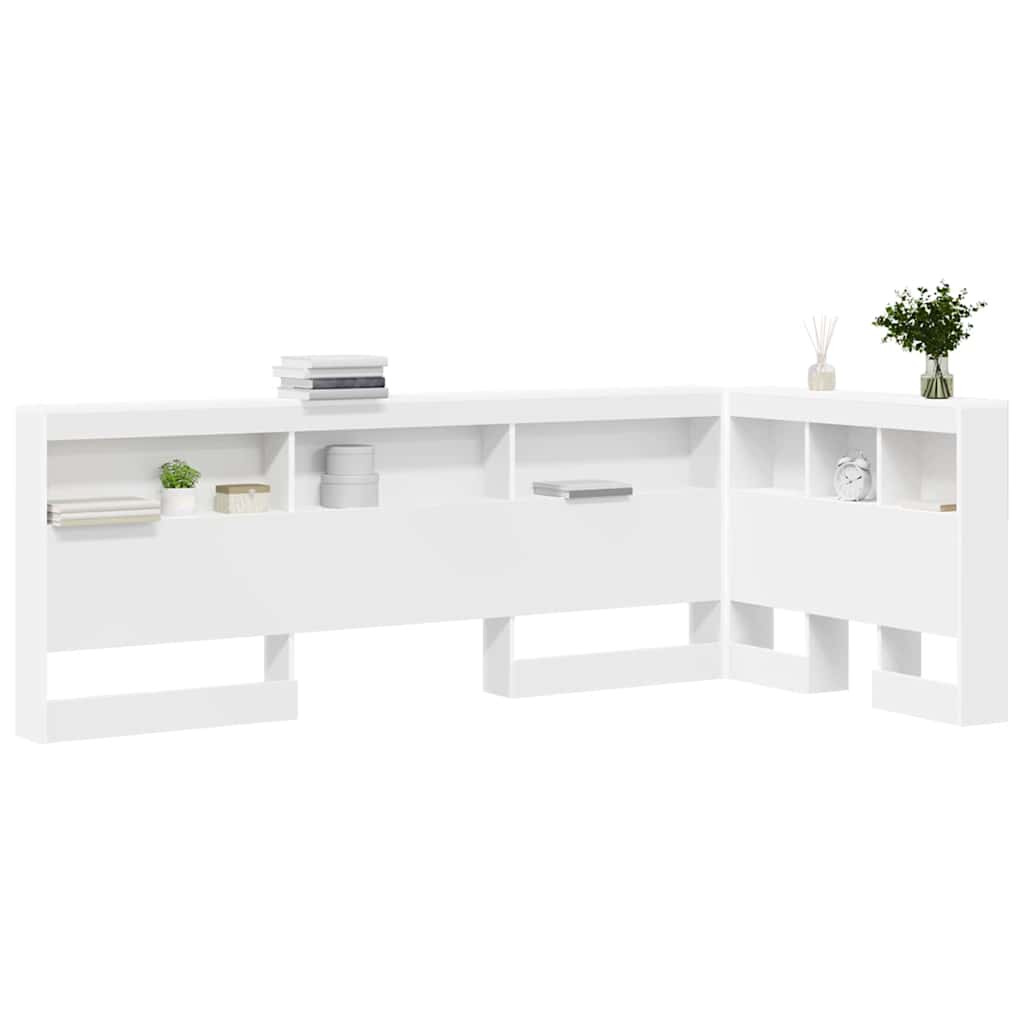 Opberghoofdbord Met Plank Met Hoofdeinde Wit 75 Cm Bewerkt Hout