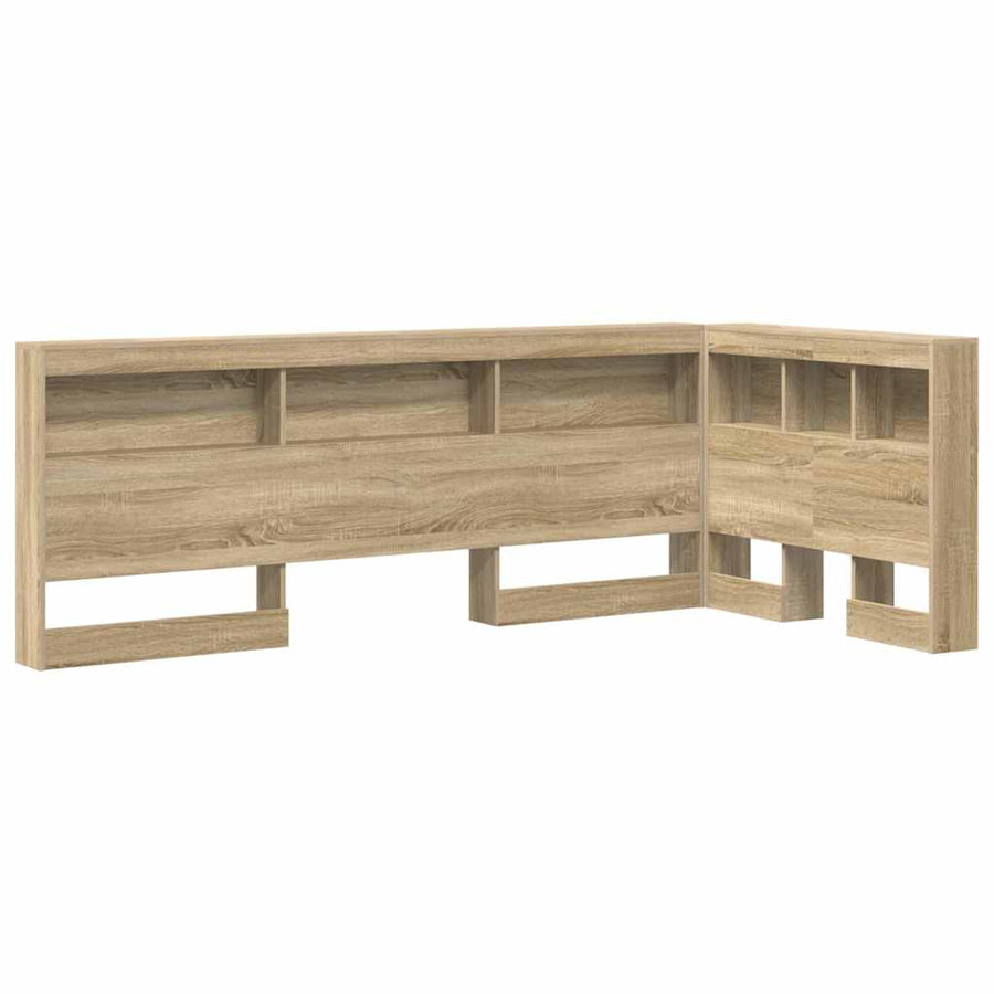 Opberghoofdbord Met Plank Sonoma Eiken 75 Cm Bewerkt Hout