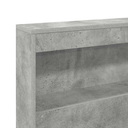 Opberghoofdbord Met Plank Beton Grijs 75 Cm Bewerkt Hout 75 x 190 cm