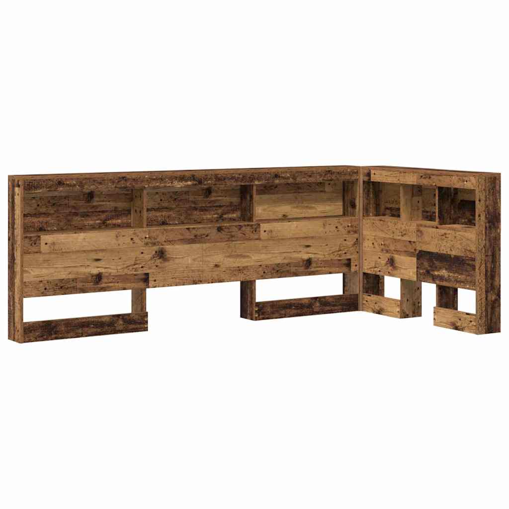 Opberghoofdbord met plank met hoofdeinde met opslag Oud hout 75 cm Bewerkt hout