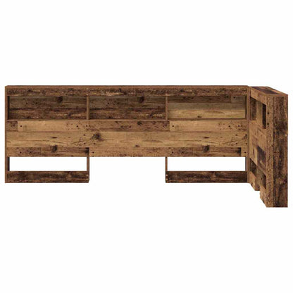 Opberghoofdbord met plank met hoofdeinde met opslag Oud hout 75 cm Bewerkt hout