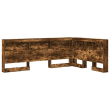 Opberghoofdbord met plank Gerookt eiken 120 cm Bewerkt hout