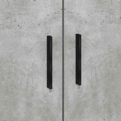 Opbergbedframe Beton Grijs 244 X 118 X 53.5 Cm Bewerkt Hout 90 x 200 cm