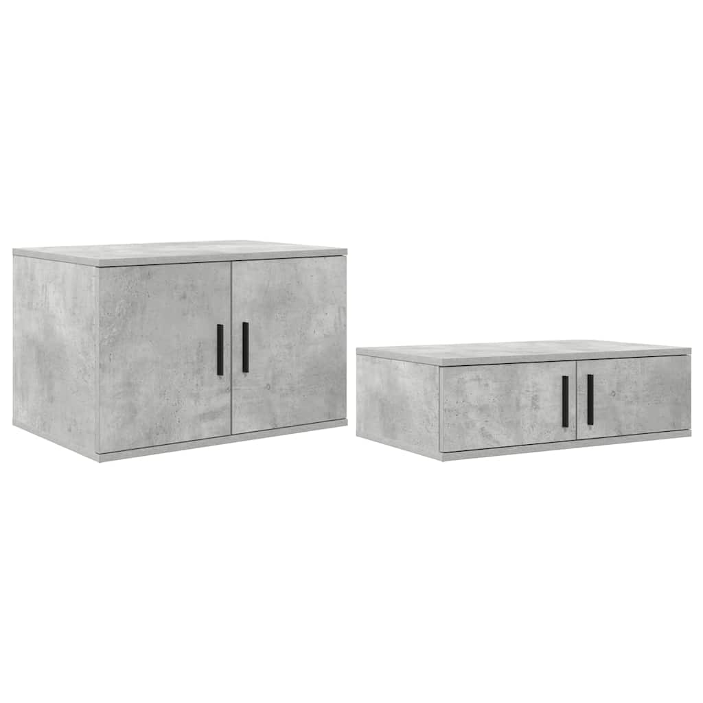 | Opbergbedframe | met opslag Beton Grijs 80 cm Bewerkt hout