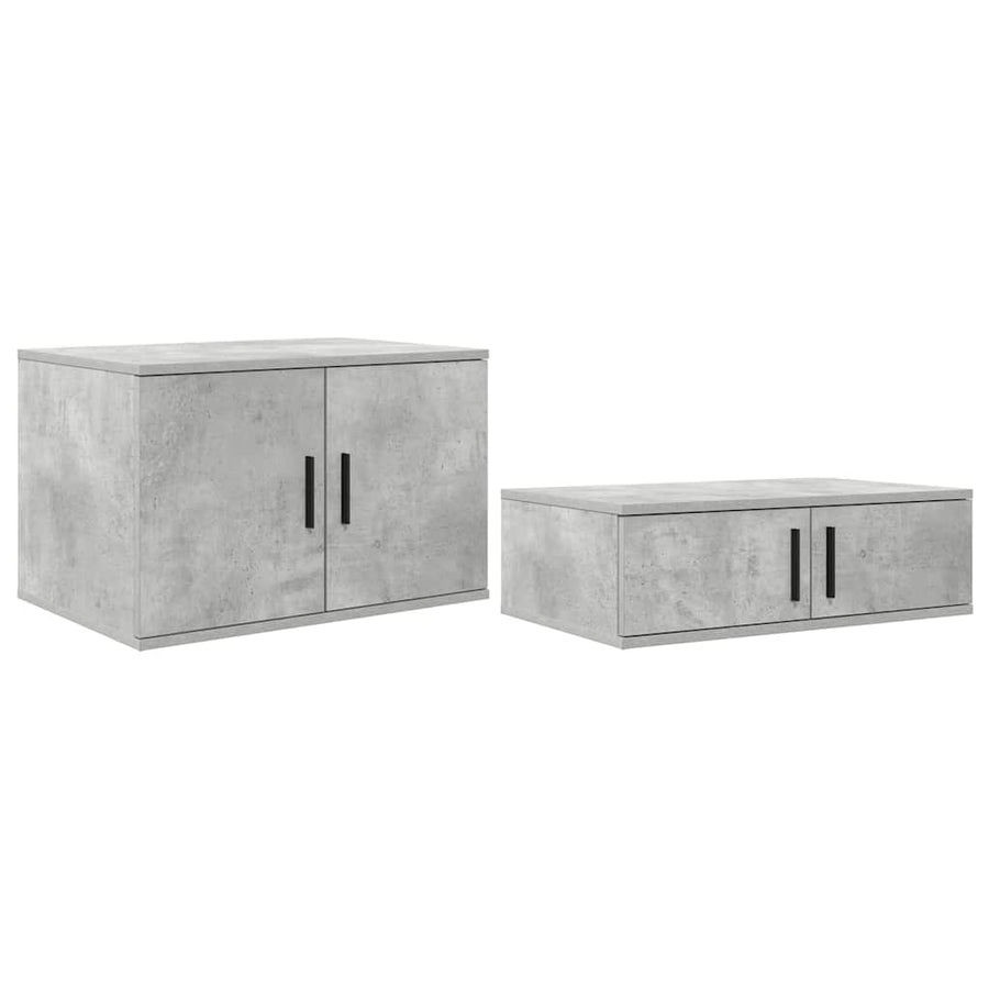 | Opbergbedframe | met opslag Beton Grijs 80 cm Bewerkt hout