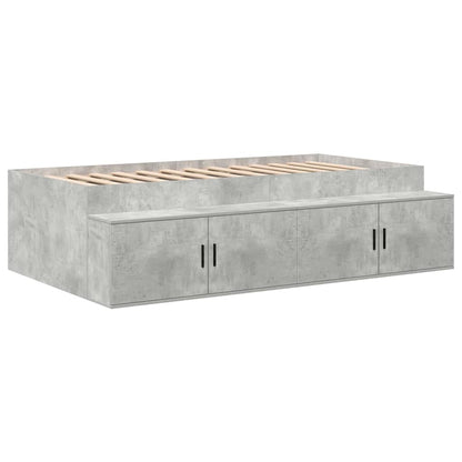 | Opbergbedframe | met opslag Beton Grijs 80 cm Bewerkt hout