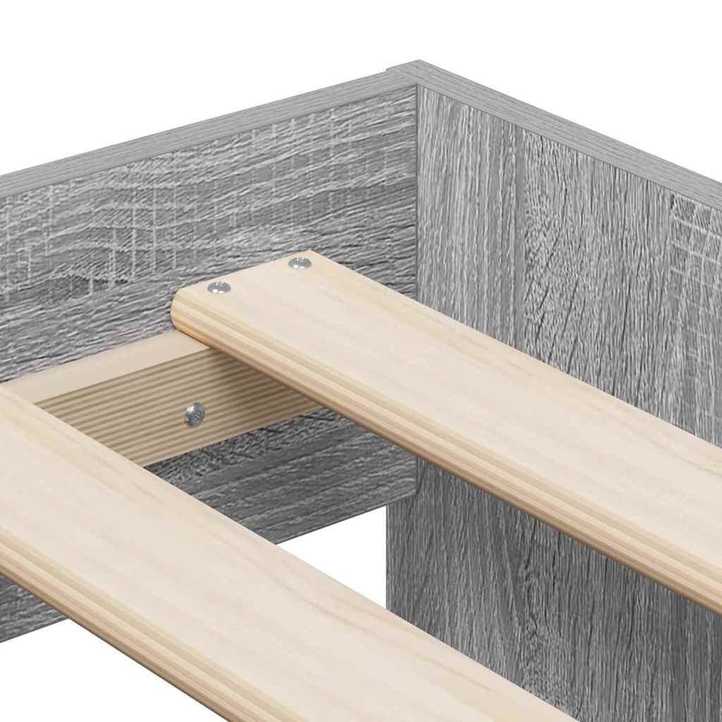 | Opbergbedframe | met opslag Grijs Sonoma 80 cm Bewerkt hout