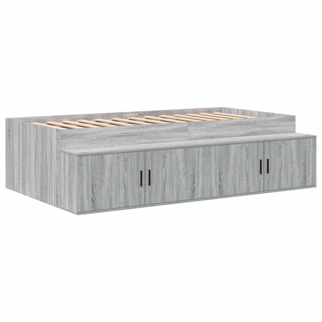 | Opbergbedframe | met opslag Grijs Sonoma 80 cm Bewerkt hout