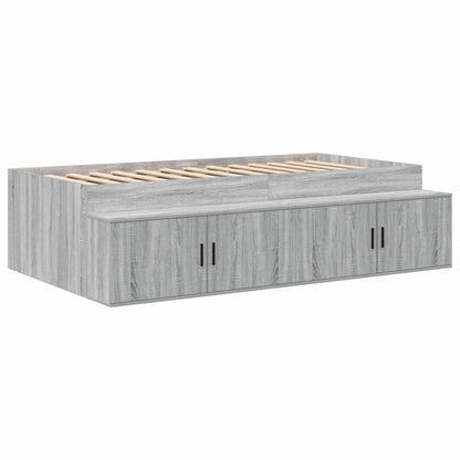 | Opbergbedframe | met opslag Grijs Sonoma 80 cm Bewerkt hout