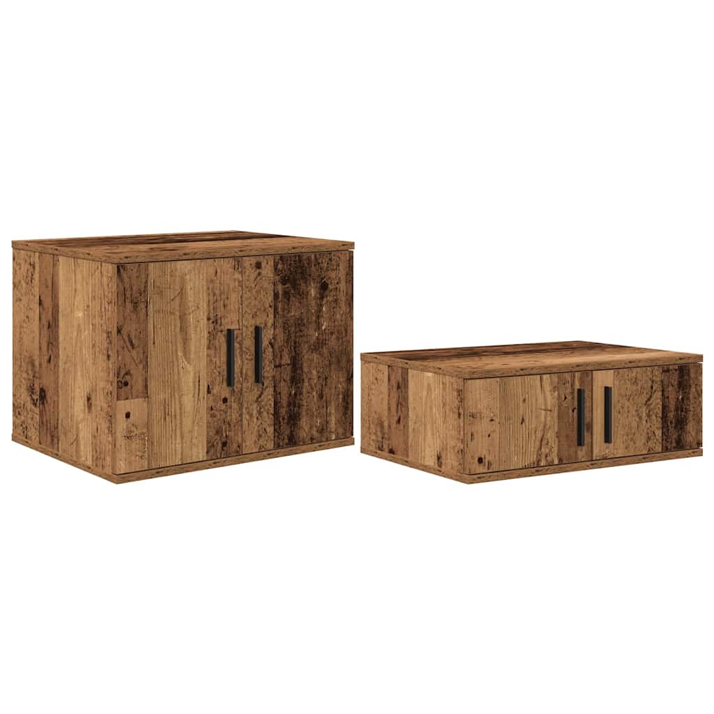| Opbergbedframe | met opslag Oud Hout 80 cm Bewerkt hout