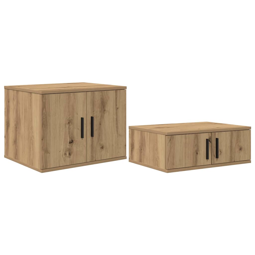 | Opbergbedframe | met opslag Artisan Eiken 80 cm Bewerkt hout
