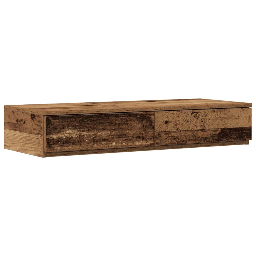 Opbergbedframe met lade met opslag Oud Hout 80 cm Bewerkt hout