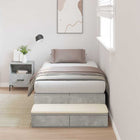 Opbergbedframe beton grijs 90 cm