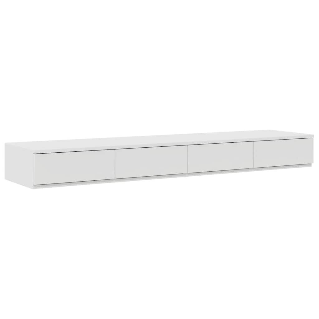 Opbergbedframe met lade met opslag Wit 160 cm Bewerkt hout