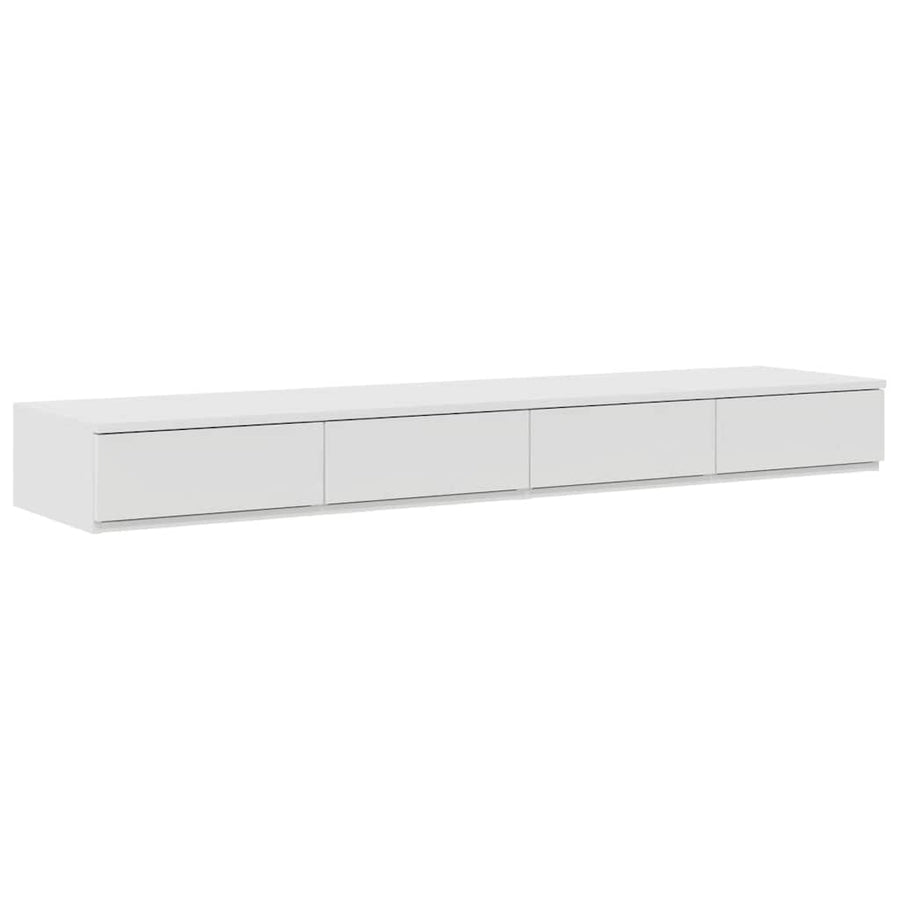 Opbergbedframe met lade met opslag Wit 160 cm Bewerkt hout