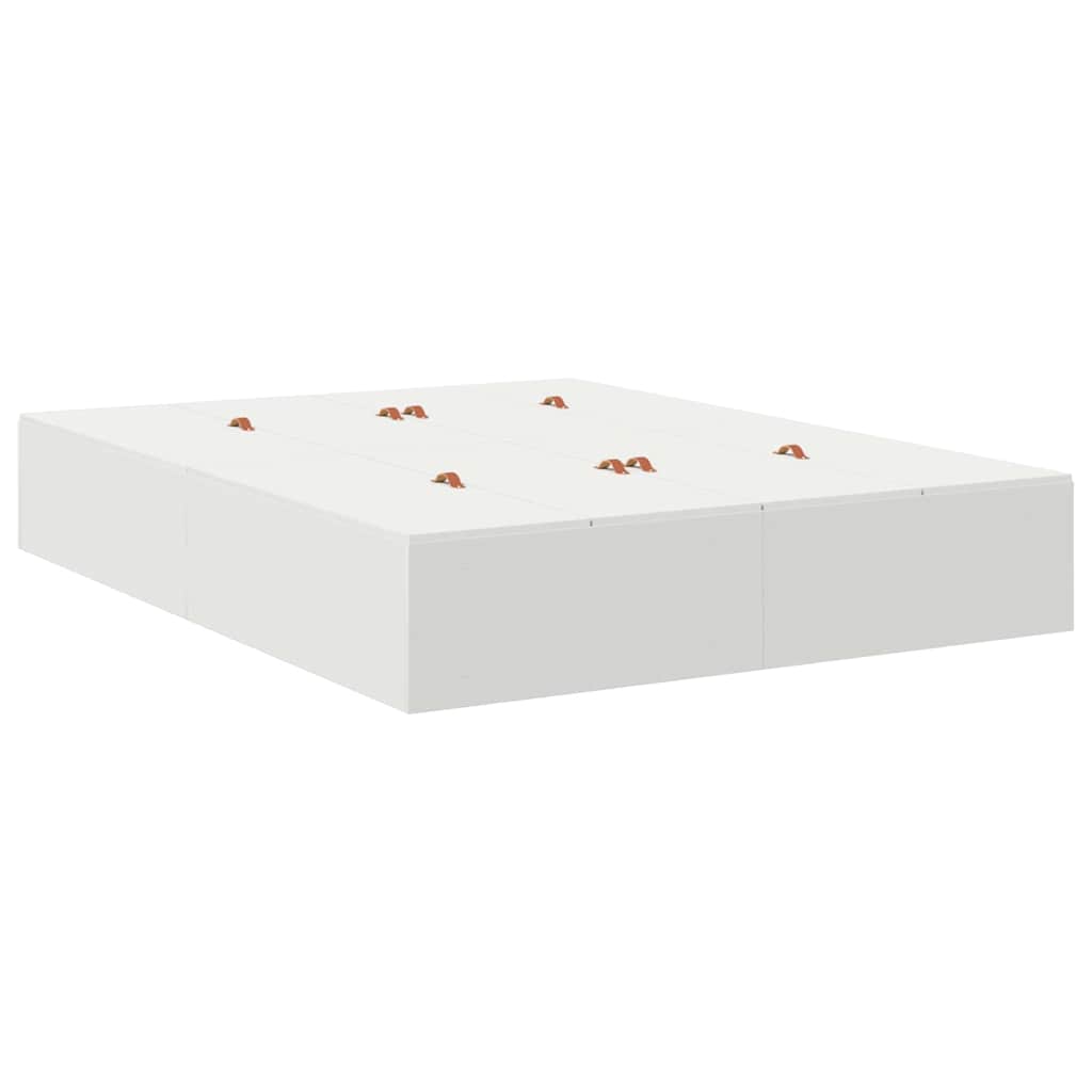 Opbergbedframe met lade met opslag Wit 160 cm Bewerkt hout
