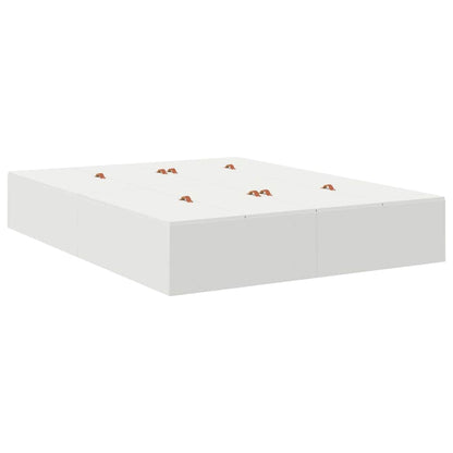 Opbergbedframe met lade met opslag Wit 160 cm Bewerkt hout