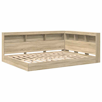 Boekenkast Bed Sonoma eiken 140 x 200 cm Bewerkt hout