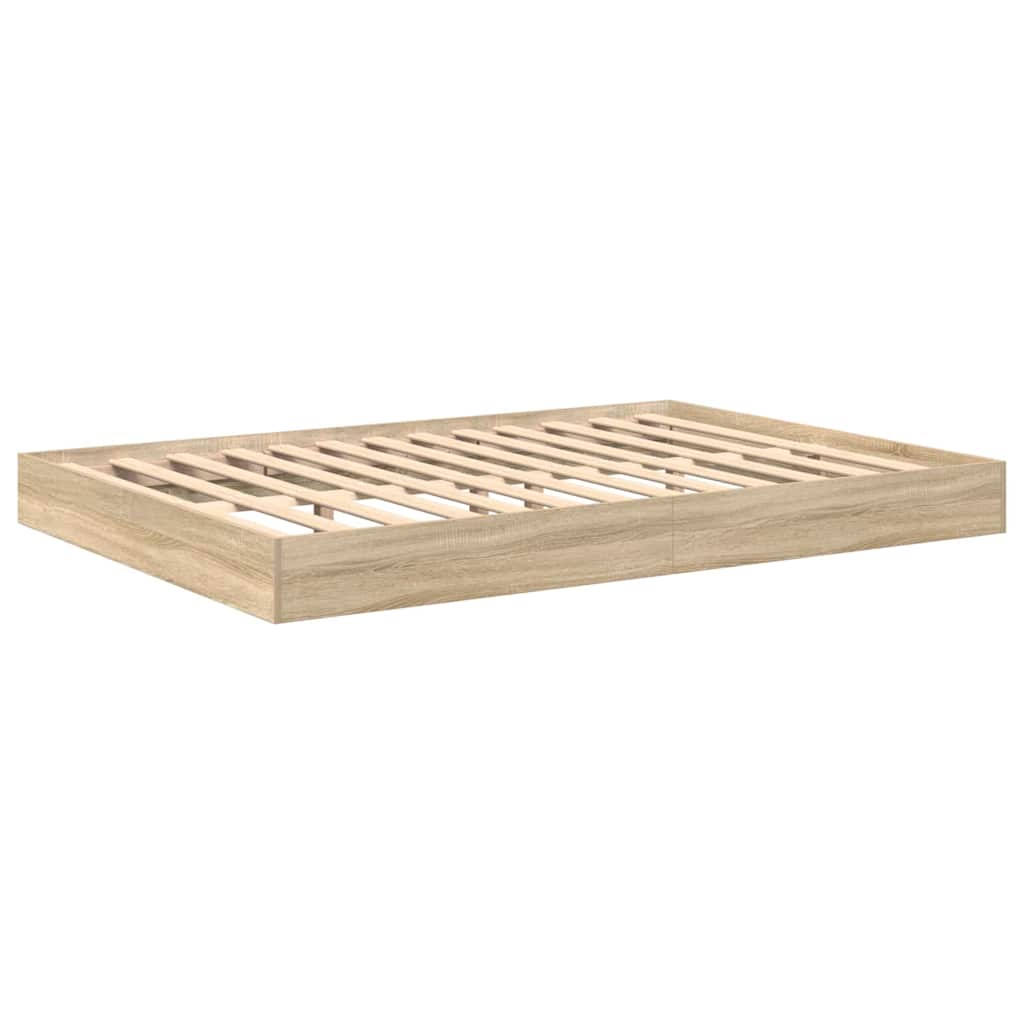 Boekenkast Bed Sonoma eiken 140 x 200 cm Bewerkt hout