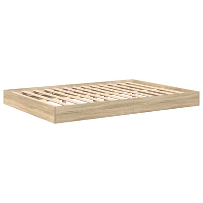 Boekenkast Bed Sonoma eiken 140 x 200 cm Bewerkt hout