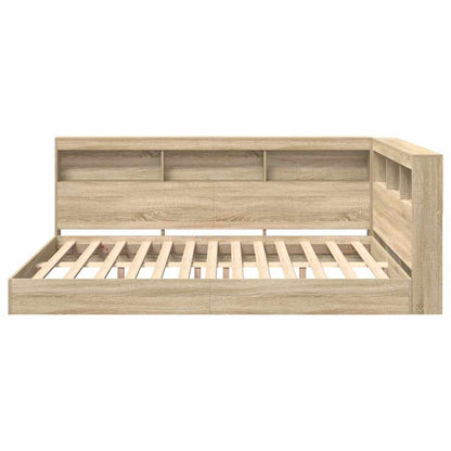 Boekenkast Bed Sonoma eiken 140 x 200 cm Bewerkt hout