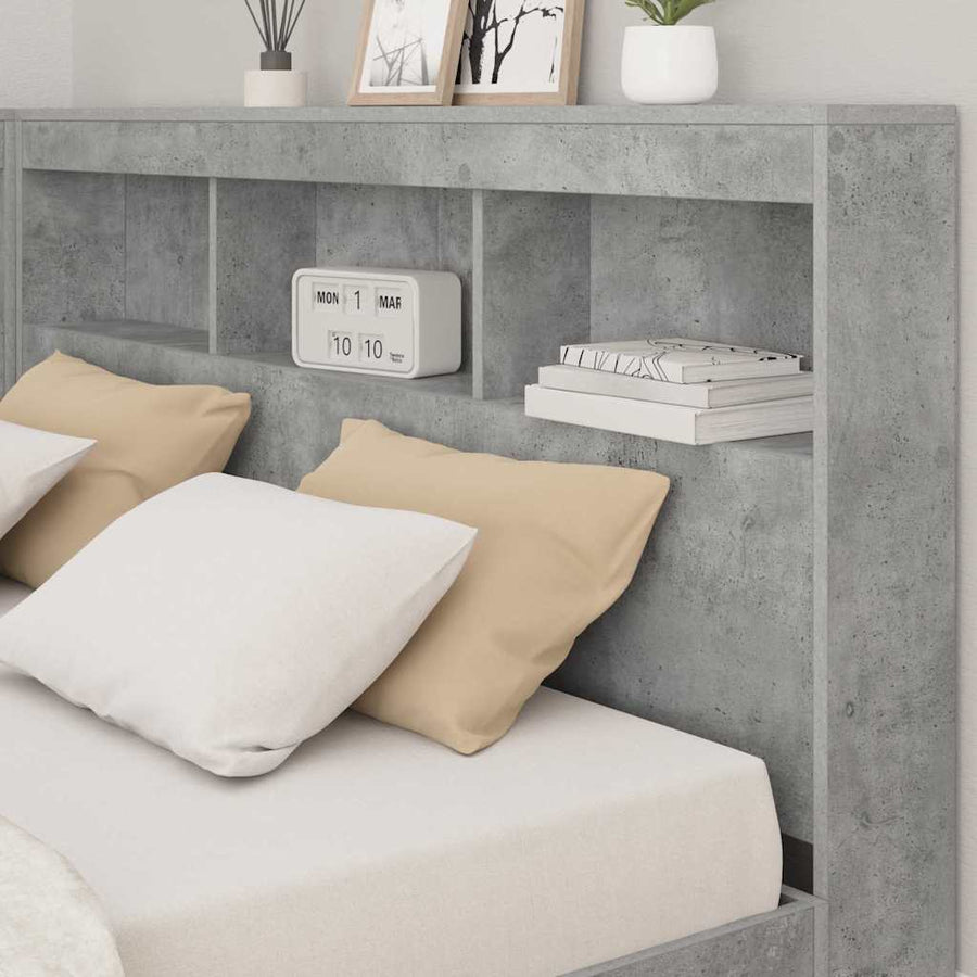 Boekenkast Bed Met Opslag Bewerkt Hout 160 x 200 cm