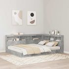 Bed 160x200 cm bewerkt hout met opbergvakken